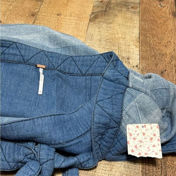 Free People OB466433 Farewell Party Wash Wrap Double the Fun Denim Skirt - $168 - Picture 11 of 11